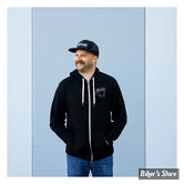 -SWEAT SHIRT ZIPPE A CAPUCHE - BILTWELL - Oops zip hoodie - COULEUR : BLACK / NOIR - TAILLE : XXL