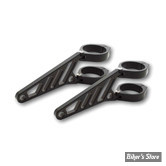 PATTES DE FIXATIONS DE PHARE - LATERALE - FINGERS LONG - MCS - 50/54MM - NOIR