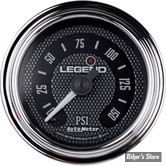 MANOMÈTRE D'AIR / SUSPENSIONS - TABLEAU DE BORD - TOURING 97/13  - LEGEND SUSPENSIONS - FOND : DIAMOND CUT / CONTOUR : CHROME - 2212-0494