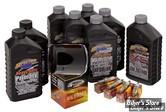 KIT HUILE SYNTHETIQUE - TOTAL SERVICE KIT - HUILE SPECTRO PLATINIUM 100% SYNTHESE - M8 2017UP - Huile moteur Spectro Platinum 100% synthèse, huile de primaire Heavy-Duty et huile de boite Platinium + bougies - FILTRE A HUILE : NOIR