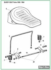  ECLATE T - PIÈCE N° 00 - ECLATE DES PIECES DE RESSORTS AUXILIAIRES - SELLE BUDDY 1958 / 1964