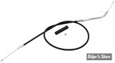 CABLE DE TIRAGE POUR BIGTWIN & SPORTSTER 96UP - LONGUEUR : 86 CM - OEM 56400-96 / 56436-00 - ZODIAC - FINITION : NOIR