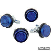 Reflecteurs - Chris Product - LICENSE PLATE REFLECTORS - Couleur : Bleu - (les 4 pièces)