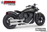 SILENCIEUX -  FREEDOM PERFORMANCE - INDIAN SCOUT - INDIAN SCOUT 4" SLIP-ONS - LIBERTY - CHROME / EMBOUTS NOIR - IN00068