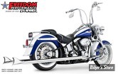 - ECHAPPEMENT FREEDOM PERFORMANCE TRUE DUAL - SHARKTAIL - 42" - SOFTAIL 86/06 - CHROME - HD00687