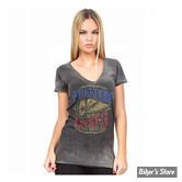 TEE-SHIRT - LUCKY 13 - FREEDOM WHEEL - GRIS DELAVE - TAILLE M