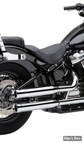 SILENCIEUX COBRA - SOFTAIL MILWAUKEE EIGHT 18UP - COBRA 3 INCH NH /  NEIGHBOR HATER SERIES SLIP-ONS - CHROME - 6047