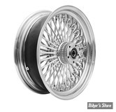 - 18 X 8.50 - ROUE ARRIÈRE 50 RAYONS - FAT DADDY - DIAMETRE AXE DE ROUE : 3/4" / 19mm - Right Wright Wheels Fat Daddy -  MOYEU : CHROME / JANTE : CHROME / RAYONS : INOX POLI