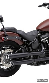 SILENCIEUX COBRA - SOFTAIL MILWAUKEE EIGHT 18UP - COBRA 3" RPT RACE PRO SLIP-ONS - NOIR RAVEN - 6057B