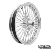 17 X 3.50 - ROUE AVANT 50 RAYONS - FAT DADDY - TOURING 85/99 - Right Wright Wheels Fat Daddy -  MOYEU : CHROME / JANTE : CHROME / RAYONS : POLIS
