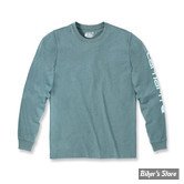 TEE-SHIRT MANCHES LONGUES - CARHARTT - LOGO LONG SLEEVE - SEA PINE HEATHER - TAILLE M