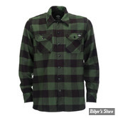 CHEMISE MANCHES LONGUES - DICKIES - NEW SACRAMENTO - PINE GREEN / VERT SAPIN - TAILLE XS