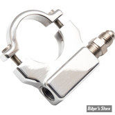 - SUPPORT DE MANOMÈTRE D'HUILE POUR GUIDON DE : 1" / 25,40 MM - FEULING - CHROME - 9051