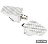  REPOSES PIEDS AVANT - L-A CHOPPERS - County Line Foot Pegs - FINITION : ALU BRUT - LA-P100-01