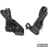 1 - CLIGNOS DRAG SPECIALTIES - LED Handlebar Marker Lights - TOURING 09/16 / SOFTAIL 15/23 - CORPS : NOIR / CABOCHON : FUME - L22-0232MBMENU