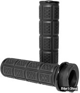 - POIGNEES KURYAKYN - ENIGMA handlebar grip set - TIRAGE ELECTRONIQUE - NOIR - KUR10035-2