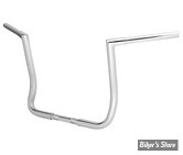 GUIDON 32MM SUR RISERS 25.40MM / GUIDON APEHANGER - HAUTEUR : 35.40CM / 14" - LA CHOPPERS - Twin Peaks Handlebar - TOURING FLHT/FLHX 96/23 - CHROME - LA-7361-14W