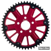 - COURONNE 49 DENTS - SPORTSTER 86/92 / BIGTWIN 84UP - COURONNE SUPERSPROX STEALTH ALUMINIUM / ACIER - FINITION : ROUGE