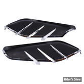 DEFLECTEURS DE CHALEUR - ARRIERE - TOURING 09UP - AVEC ENLOLIVEURS - OEM 58002-09 / 61400028 - MCS - NOIR / CHROME