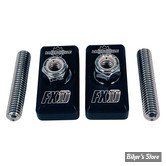 ECLATE O - PIÈCE N° 12 / 13  - PLATINES DE TENDEURS DE ROUE - 41113-90 - DYNA 92/05 - BARE KNUCKL PERFORMANCE - NOIR / FXD LOGO