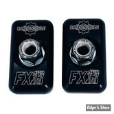 ECLATE O - PIÈCE N° 08A - PLATINES DE TENDEURS DE ROUE - 41112-79 - BAR KNUCKLE PERFORMANCE - NOIR / FXR LOGO