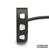 -  DAYTONA - COMMANDE D'INTERRUPTEURS DE GUIDON - POUR GUIDON DE 7/8" / 1" - 3-BUTTON SWITCH FOR HANDLEBARS DAYTONA - NOIR / CHROME - 81254