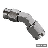 RACCORD - DURITE A SERTIR SUR RACCORD AN3 3/8"-24 FEMELLE - 45° - INOX POLI - 6045-03C