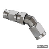 RACCORD - DURITE A SERTIR SUR RACCORD AN3 3/8"-24 FEMELLE - 45° - INOX 