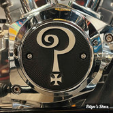  CACHE ALLUMAGE - INDIAN LARRY - 2 HOLE POINTS COVER - QUESTION MARK - ALU / NOIR MAT