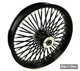 16 x 3.50 - ROUE ARRIERE 52 RAYONS - FAT SPOKE MAMMOTH M52 - TOURING 2008 UP ABS - ZODIAC - MOYEU : NOIR / JANTE : NOIR / RAYONS : NOIR / ECROUS : POLI
