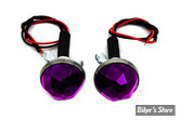 VIS - V-TWIN - GLASS LICENSE PLATE REFLECTORS SET - COULEUR : VIOLET - AVEC ECLAIRAGE LED