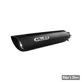 - SILENCIEUX - MILLER - INDIAN SCOUT 24UP- YUKON SLIP-ON MUFFLER SET - EMBOUT : SLASH CUT : NOIR / CORPS : NOIR - EURO 5 