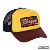 - CASQUETTE - 13 1/2 -  Chopper baby trucker cap  - brown/yellow - TAILLE UNIQUE - REGLABLE