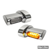 CLIGNOS DE SABRE - HEINZ BIKES - Winglets MICRO SMD Turn Signal - 1 FONCTION CLIGNOTANT - CHROME - HBWLM-C