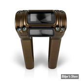 RISERS EQUIPÉS POUR COMPTEUR - POUR GUIDON Ø 25,40 MM - HEINZ BIKES - PERFORMANCE ClubStyle Riser DIGITAL TACHO - HAUTEUR : 17,75 cm / 7" - CORPS : NOIR / PONTET : BRONZE