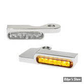 1 - CLIGNOS HEINZ BIKES - LED Turn Signals Front - SPORTSTER 96/13 - 1 FONCTION clignotant - CHROME - HBTS-XL-13-C