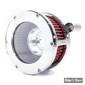 FILTRE A AIR FEULING - BIGTWIN 84/99 - STANDARD BA AIR CLEANER KIT - CLEAR COVER - FILTRE ROUGE / CHROME - 5468
