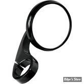 Ø GUIDON : 32MM / 1"1/4 OU 25,40MM / 1" - RETROVISEUR DE GUIDON - TODDS CYCLE - SHOOTER - CLAMP ON - POUR GUIDON DE 1" 1/4 - NOIR BRILLANT