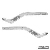 ECLATE O - PIECE N° 04 - JEU DE SABRES - OEM 59500860 / 59500863 /  59500999 / 59500998 - VITY'S DESIGN - LOW RIDER FENDER STRUTS - AVEC PERÇAGES - ARGENT - FMSL001SIL