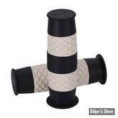 POIGNEES ADAPTABLES - 13 1/2 - Outlaw - GUIDON DE 7/8" / 22MM - NOIR / BLANC