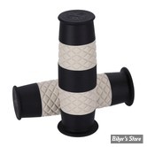 POIGNEES CAOUTCHOUC - ∅ 1" / 25,40MM - 13 1/2  - Outlaw grips - CAOUTCHOUC - NOIR/BLANC - 708922