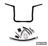 KIT DE MONTAGE EZ INSTALL GUIDON / CABLAGE - FAT BAGGERS INC - FLAT TOP 32MM / 1"1/4 - FLHT / FLHX 08/13 - HAUTEUR : 35.50 CM - NOIR