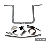 KIT DE MONTAGE EZ INSTALL GUIDON / CABLAGE - FAT BAGGERS INC - FLAT TOP 32MM / 1"1/4 - FLHT / FLHX 08/13 - HAUTEUR : 35.50 CM - CHROME