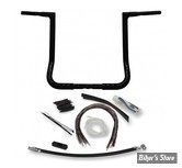 KIT DE MONTAGE EZ INSTALL GUIDON / CABLAGE - FAT BAGGERS INC - FLAT TOP 32MM / 1"1/4 - FLHT / FLHX 08/13 - HAUTEUR : 40.50 CM - NOIR