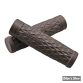 POIGNEES CAOUTCHOUC - ∅ 1" / 25,40MM - DAYTONA - GRID - MARRON - 709131