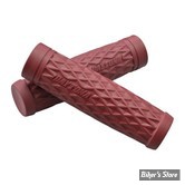 POIGNEES CAOUTCHOUC - ∅ 1" / 25,40MM - DAYTONA - GRID - DARK RED - 709132
