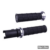 - POIGNEES - ODI - V-TWIN LOCK-ON HART-LUCK FULL-WAFFLE GRIPS - TIRAGE ELECTRONIQUE 23UP - ARGENT