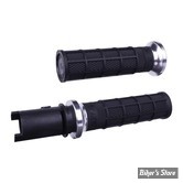 - POIGNEES - ODI - Hart-Luck Signature V-Twin Lock-On™ Grip SET - TIRAGE ELECTRONIQUE 23UP - NOIR / ARGENT  - V31HTC-BB-S