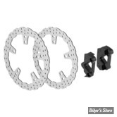 DISQUE AVANT - 14" - OEM 41500158A - RICK'S MOTORCYCLES front Wave brake disc kit 14" - COTÉS GAUCHE ET DROIT - ACIER INOX - 20-K41500158A-355