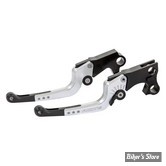 ECLATE L - PIECE N° 06 / 08 - KIT LEVIERS - SOFTAIL 96/14 / DYNA 96UP / TOURING 96/07 / SPORTSTER 96/03 - RICK'S MOTORCYCLES - GOOD GUYS - NOIR / SILVER - 85-1020000-S